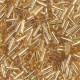 Miyuki Bugle 6mm Beads - Silverlined gold BGL2-3